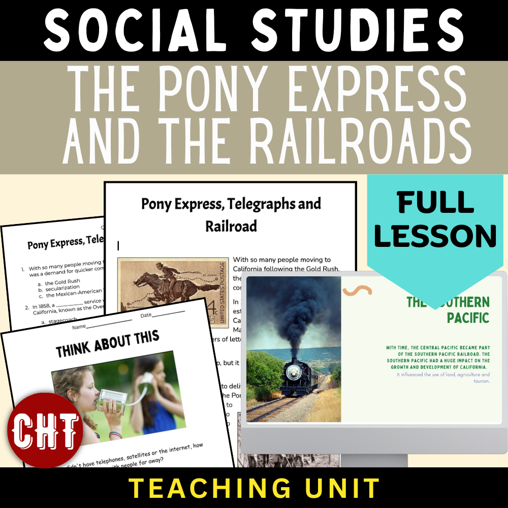The Pony Express, Telegraph and Railroad