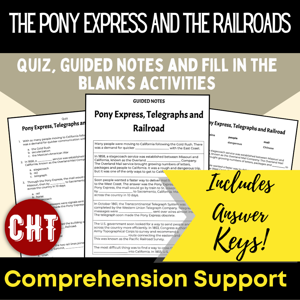 The Pony Express, Telegraph and Railroad